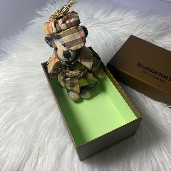 Burberry Beige and Black Teddy Bear Key Holder - Picture 6 of 7